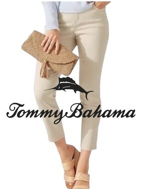 Tommy Bahama Off White Boracay Beach High Rise Ankle Jeans (0)